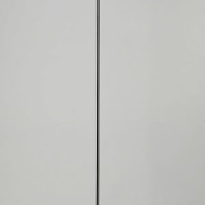 Shiny Chrome Finish Metal Torchiere Floor Lamp With Frosted Inner Shade