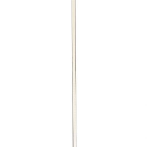 Minimalist Ambient Glow LED Floor Lamp with Dimmer in Brushed Steel and White Marble