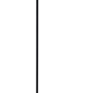 Elemental Black Metal Torchiere with White Cone Shade