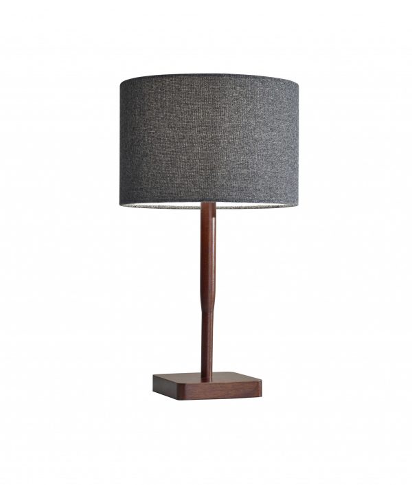 Cozy Cabin Walnut Wood Finish Table Lamp - Image 3