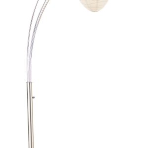 11" X 46"X 82" Brushed steel Metal Arc Lamp