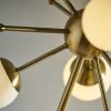 23" Black Metal Six Light Standard Table Lamp - Image 4