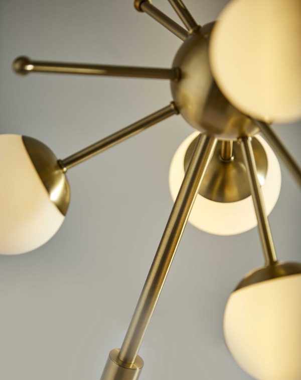 23" Black Metal Six Light Standard Table Lamp - Image 5