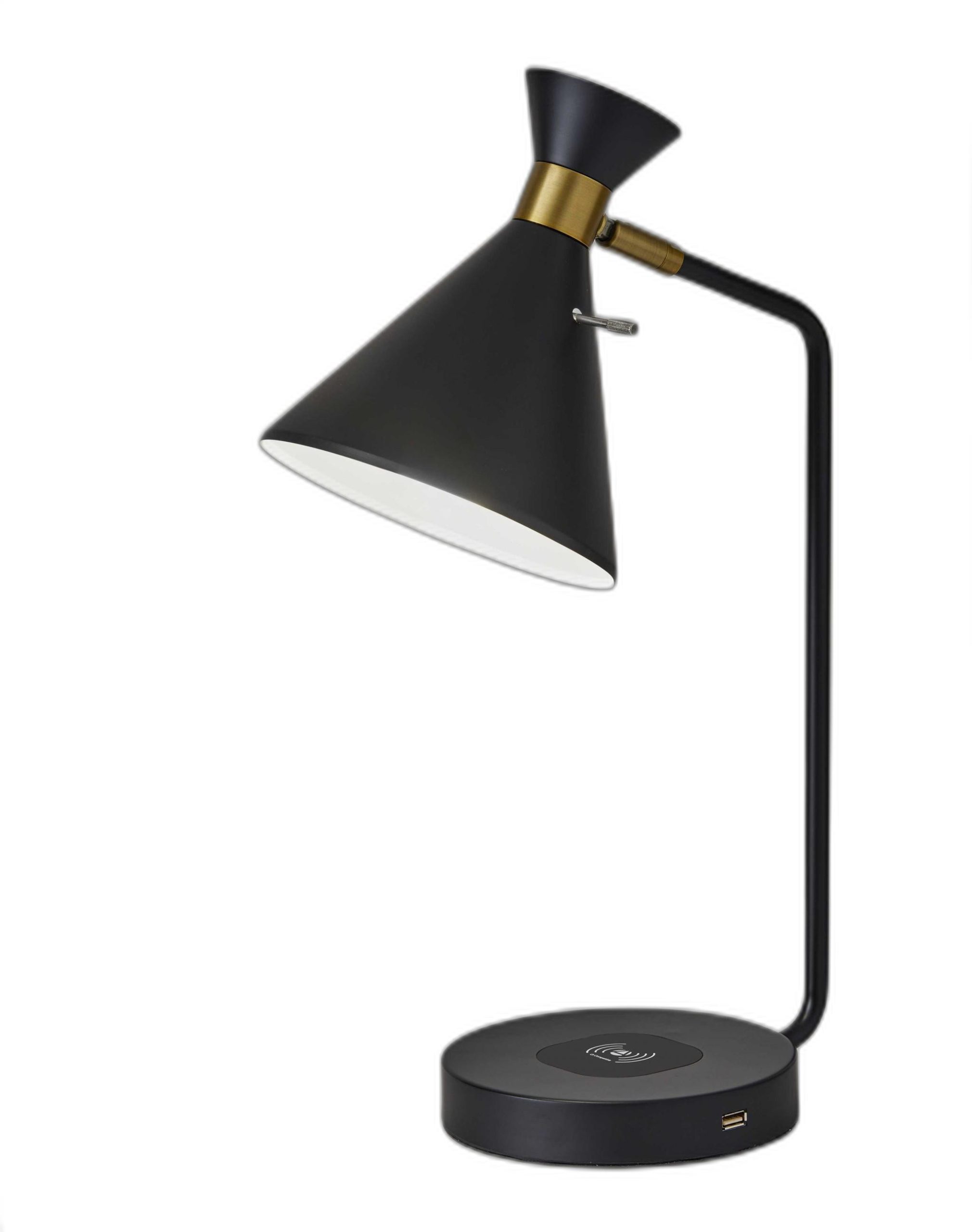 Asymmetrical Diabolo Black Metal Desk Lamp - Image 4