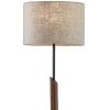 Sculptural Wood Black Metal Table Lamp - Image 3