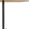 Sculptural Wood Black Metal Table Lamp - Image 4
