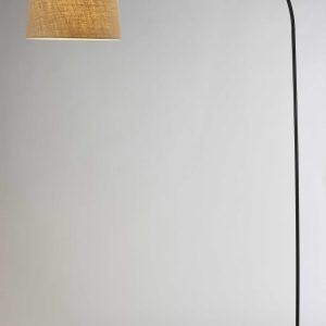 Sweeping Curve Floor Lamp in Black Metal