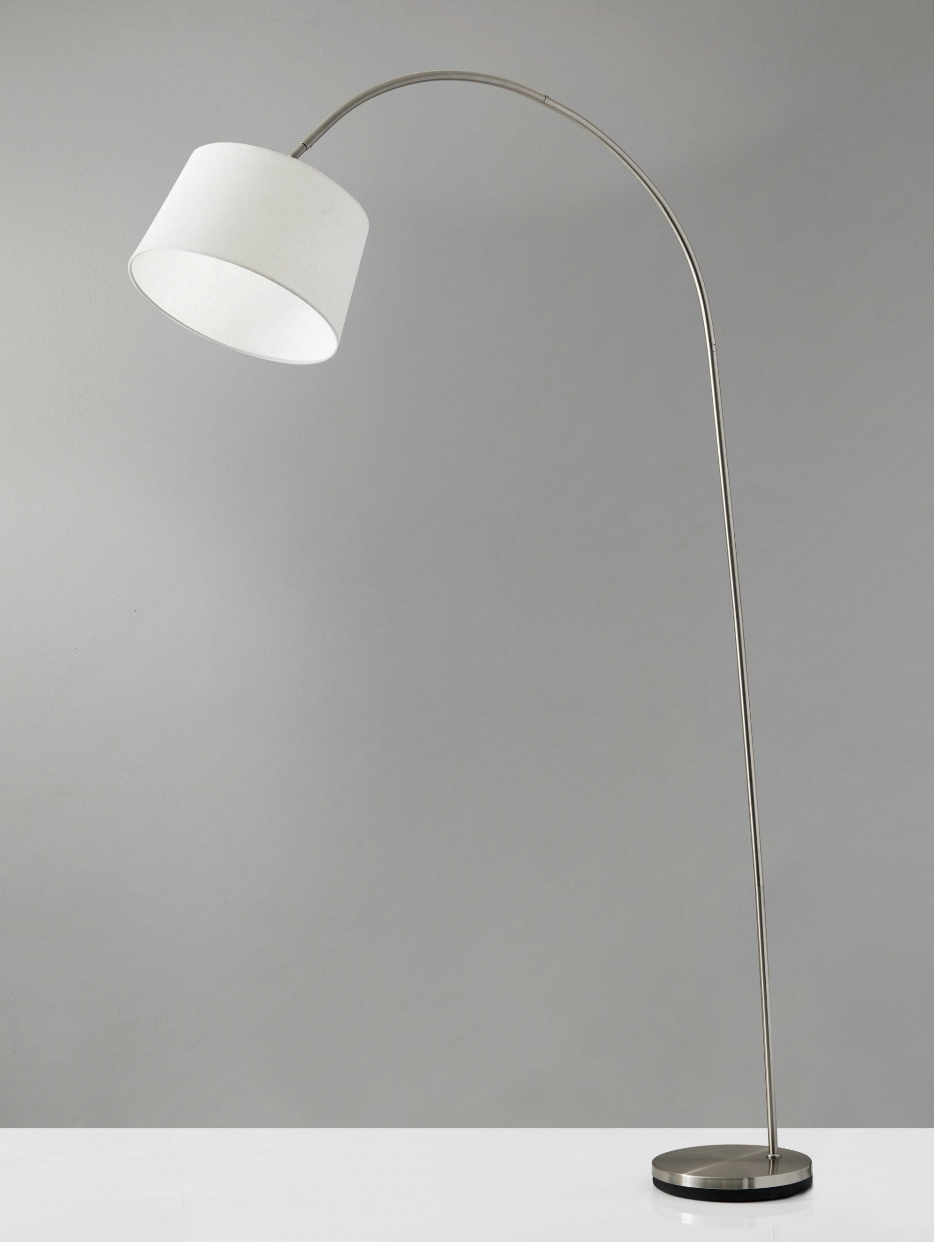 Sweeping Curve Floor Lamp in Satin Steel - Image 2