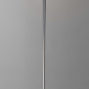 Modern Black Nickel Thick Pole Torchiere Floor Lamp