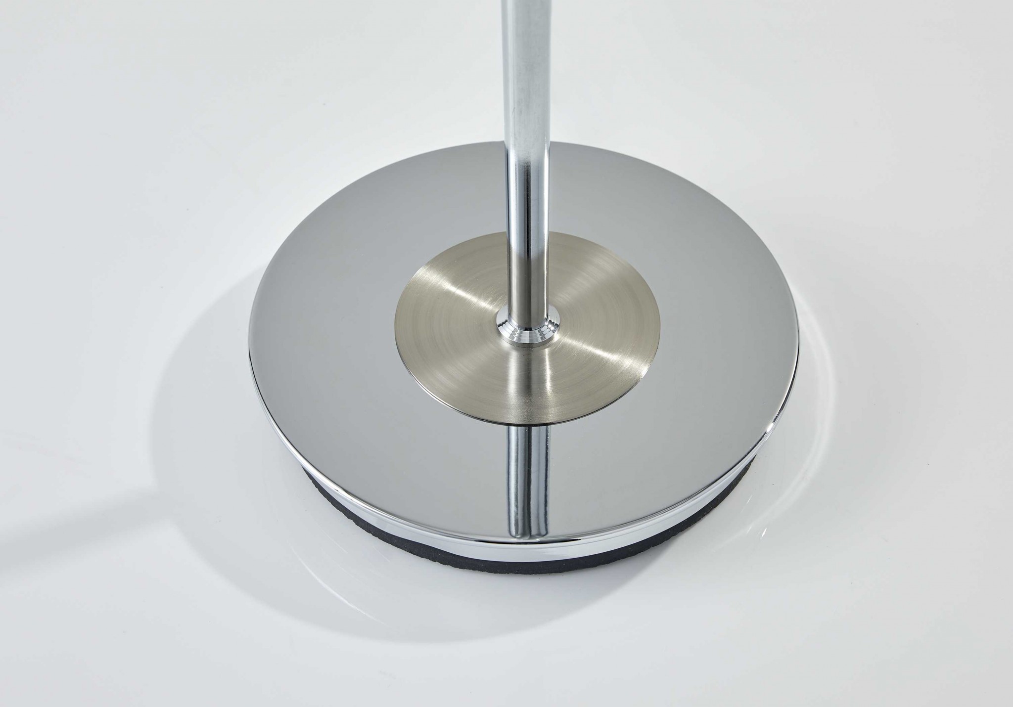 Modern Chrome Thick Pole Torchiere Floor Lamp - Image 3