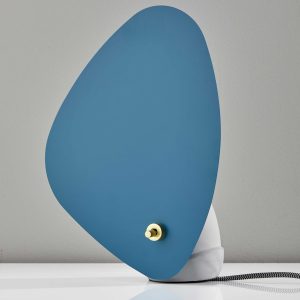 Turquoise Fin Concrete Table Lamp