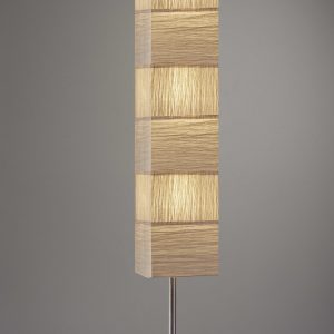 72" Column Floor Lamp With White Rectangular Shade