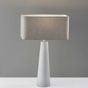 Urban Edge White Metal Table Lamp