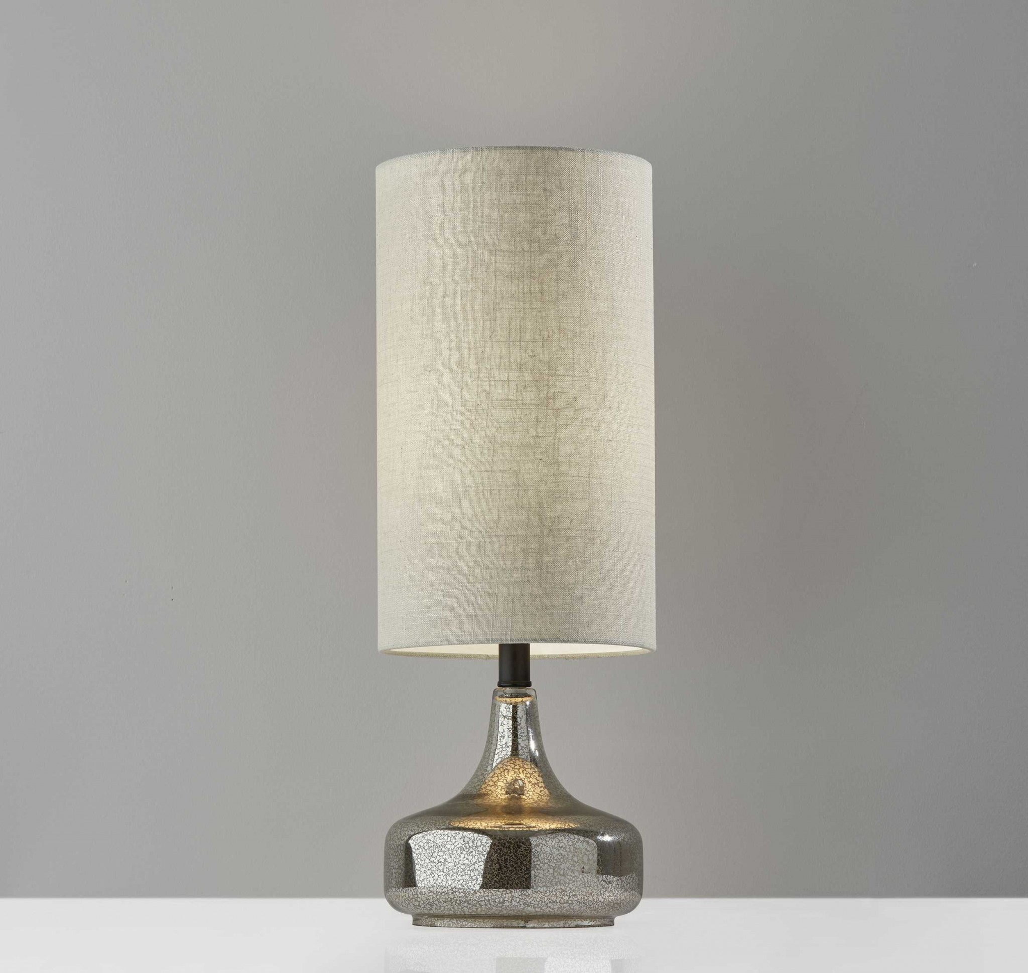 Dewdrop Black Metal Mercury Glass Table Lamp - Image 3