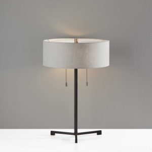 Sci Fi Two Pull Black Metal Table Lamp