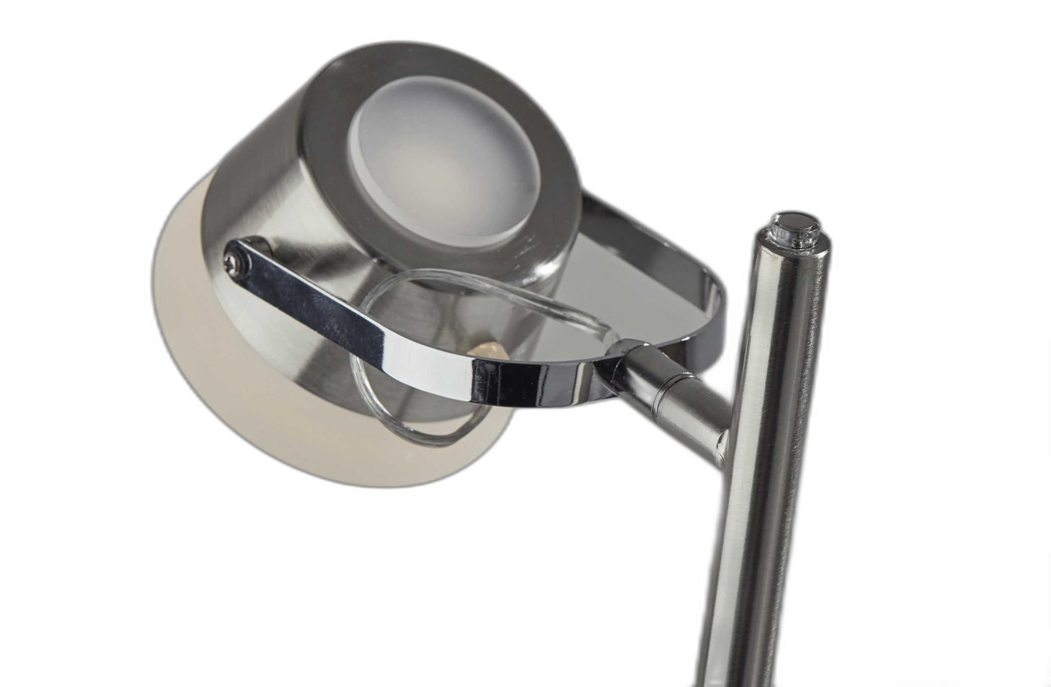 Hollywood Spotlight Brushed Steel Metal LED Table Lamp - Image 5