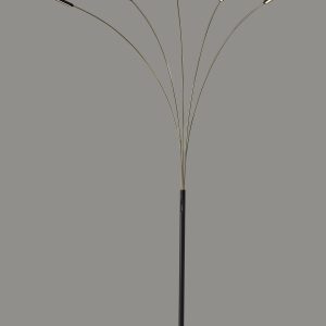 Five Finger Black Metal Multi Mode LED Floor Lamp