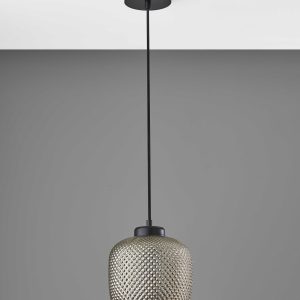 Dotty Mercury Glass Bronze Metal Pendant