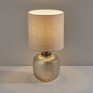 Bronze Metal Dotty Table Lamp with Night Light