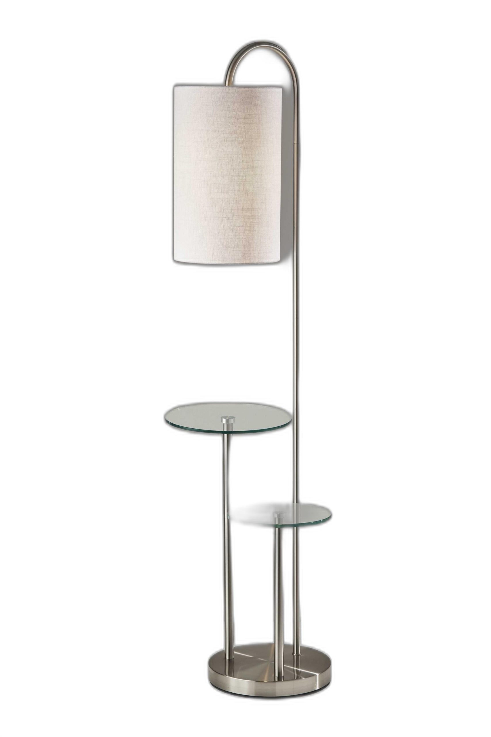 66" Tray Table Floor Lamp With White Drum Shade - Image 3