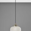 Striped Glass Glow Metal Pendant