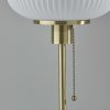 Antique Brass Striped Glass Glow Table Lamp - Image 2