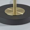 Antique Brass Striped Glass Glow Table Lamp - Image 4