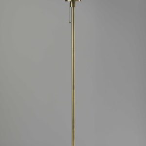 65" Black Torchiere Floor Lamp With White Globe Shade
