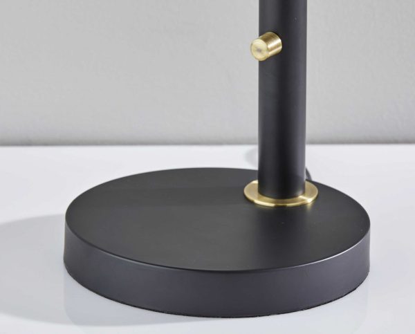 Brass Cinch Black Metal Adjustable Desk Lamp - Image 3