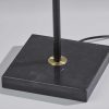 Sleek Torchiere Black Metal Frosted Alabaster Glass Shade - Image 2
