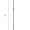 Futuristic Brushed Steel Metal LED Torchiere