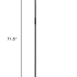 Futuristic Brushed Steel Metal LED Torchiere