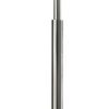 Futuristic Brushed Steel Metal LED Torchiere - Image 2