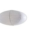 Paper Lantern Floor Lamp Brushed Steel Metal Crescent Arm - Image 3
