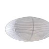 Paper Lantern Floor Lamp Brushed Steel Metal Crescent Arm - Image 4