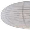 Paper Lantern Floor Lamp Brushed Steel Metal Crescent Arm - Image 5