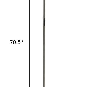Modern Discus Brushed Steel Metal LED Torchiere