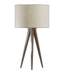 26" Tripod Floor Lamp With White Drum Shade - Image 3