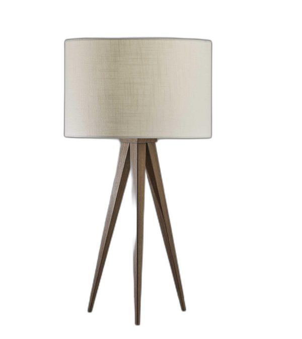 26" Tripod Floor Lamp With White Drum Shade - Image 3