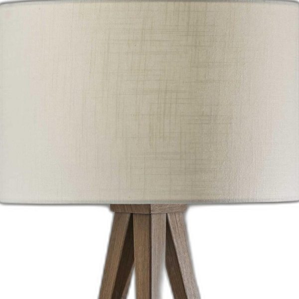 26" Tripod Floor Lamp With White Drum Shade - Image 4