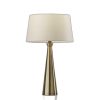 Set of 2 Contemporary Tapered Brass Metal Table Lamps - Image 4