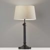 Set of 2 Black Metal Adjustable Height Table Lamp - Image 2