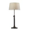 Set of 2 Black Metal Adjustable Height Table Lamp - Image 3