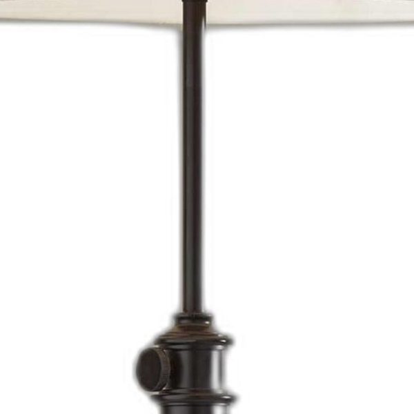 Set of 2 Black Metal Adjustable Height Table Lamp - Image 5