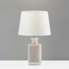 Light Purple Rectangular Bottle Glass Table Lamp