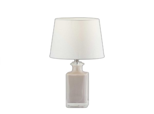 Light Purple Rectangular Bottle Glass Table Lamp - Image 3