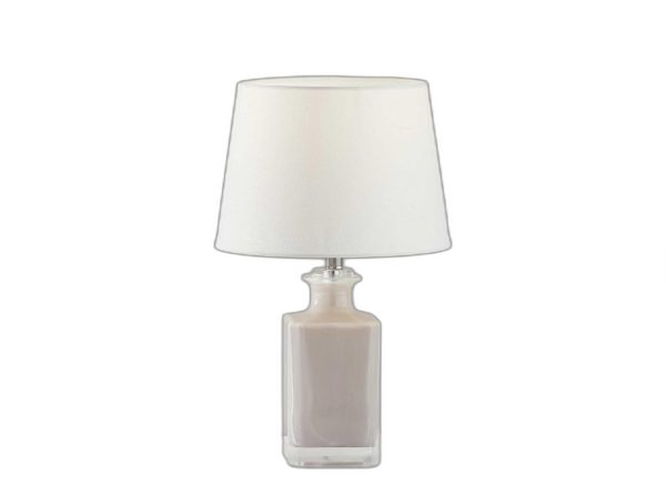 Light Purple Rectangular Bottle Glass Table Lamp - Image 4