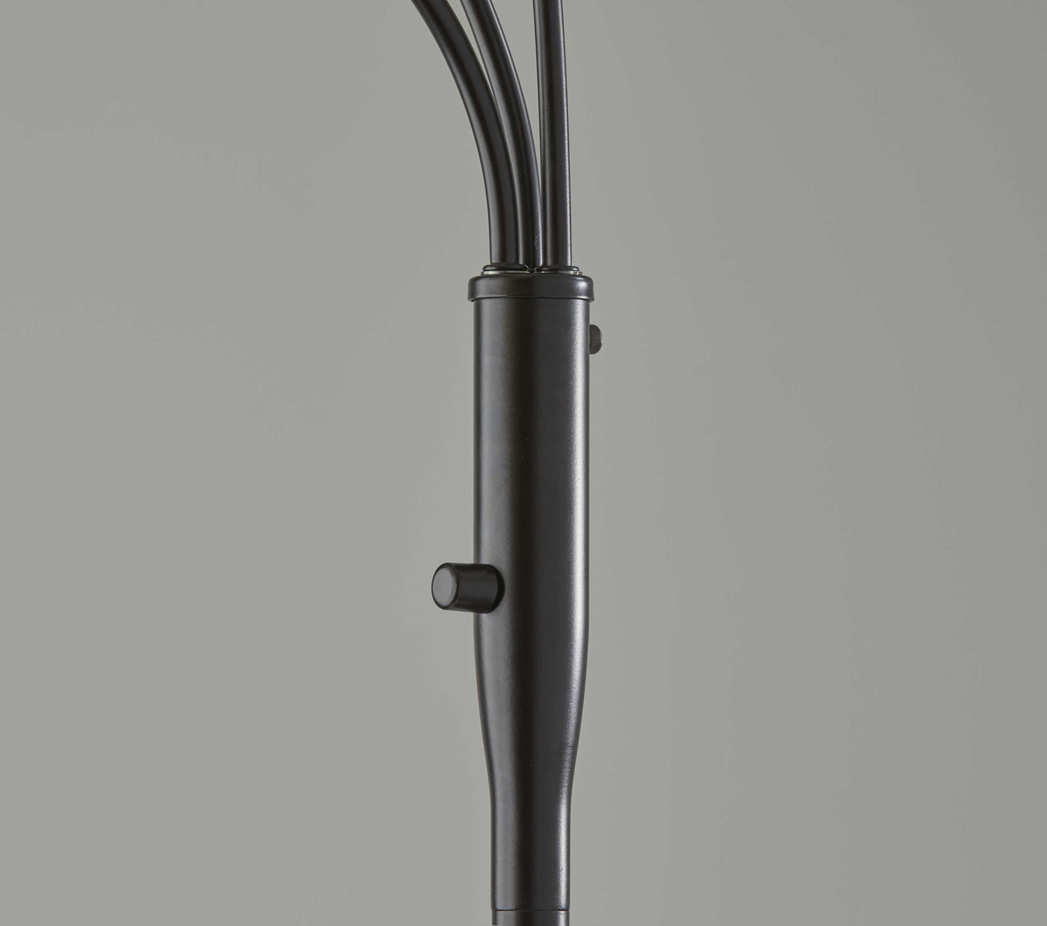 Three Light Adjustable Arm Dark Bronze Floor Lamp - Image 2