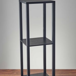 35" H Basic Black Book Case End Table