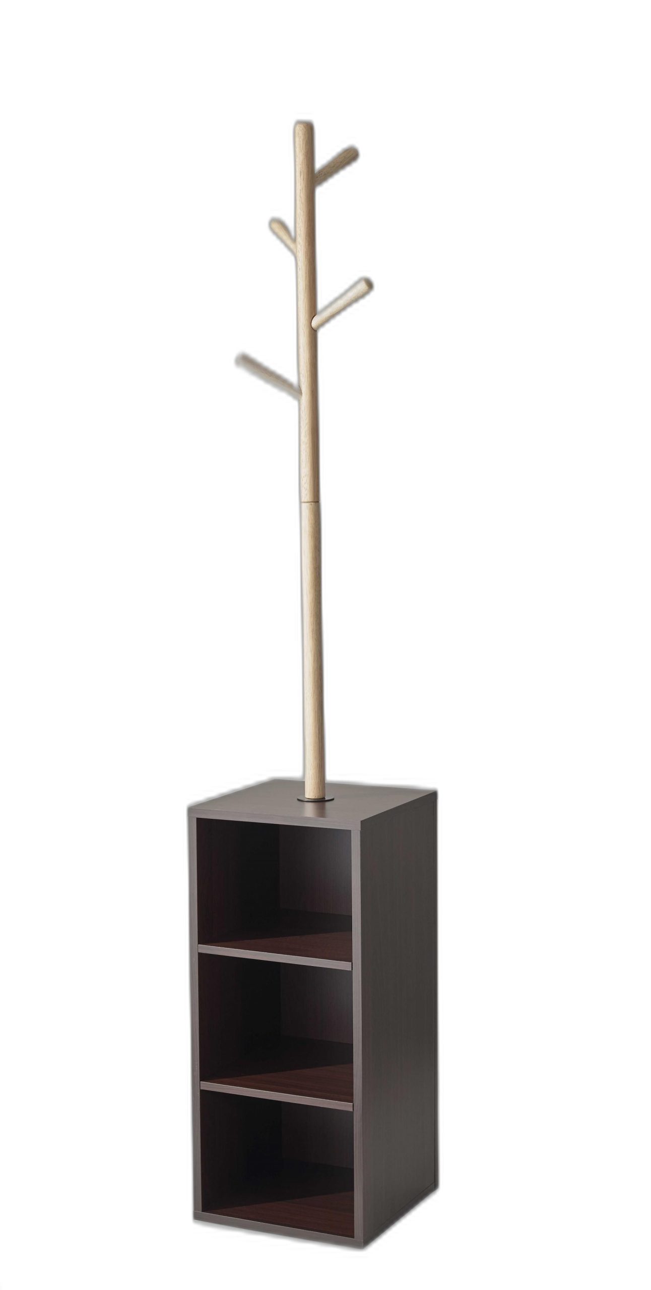 12" X 12" X 69" Walnut Walnut Storage Coat Rack - Image 2